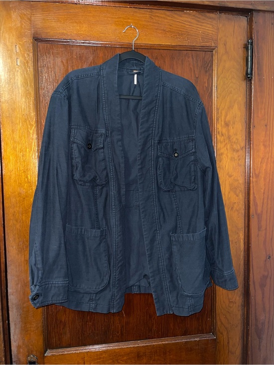 Jackets & Blazers - Free People Navy Utility Jacket